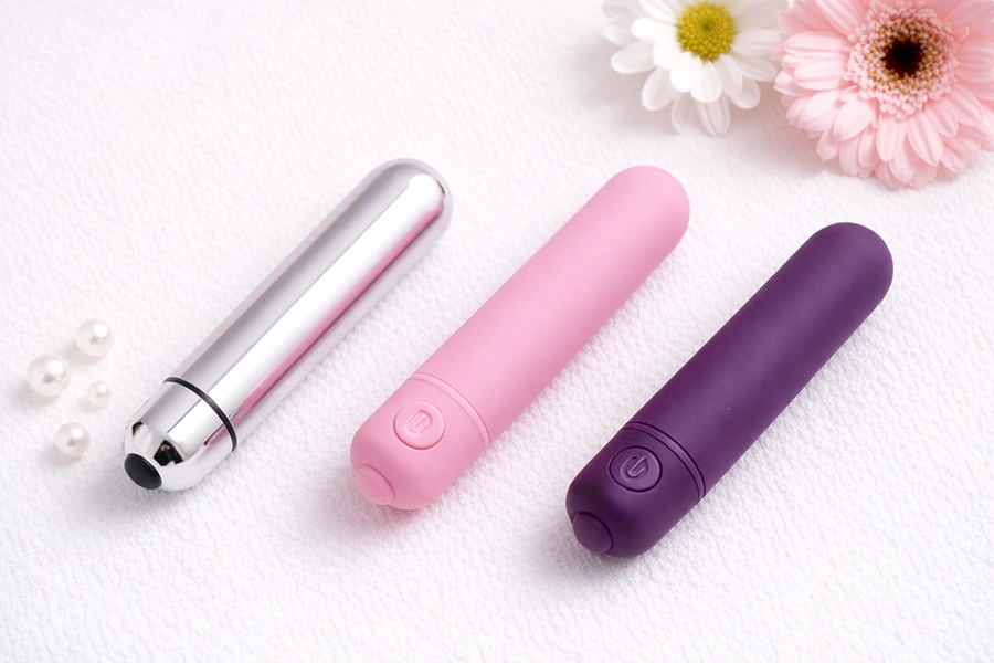 Three vibrators in various colors.