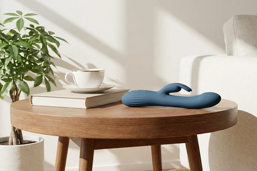 Best Vibrator for Beginners: 6 Easy-to-Use Options for Your First Time 5 Vibrator on a wooden table.