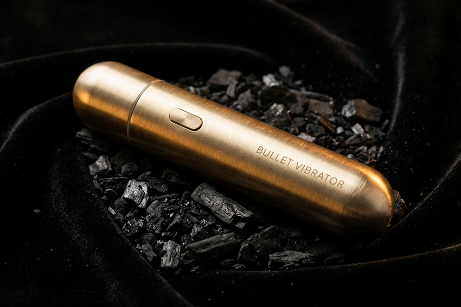 Best Vibrator for Beginners: 6 Easy-to-Use Options for Your First Time 2 Metallic bullet vibrator on dark surface