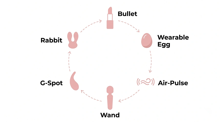 Best Sex Toys for Beginners: 6 Safe & Easy Starter Picks 6 different kinds of devices