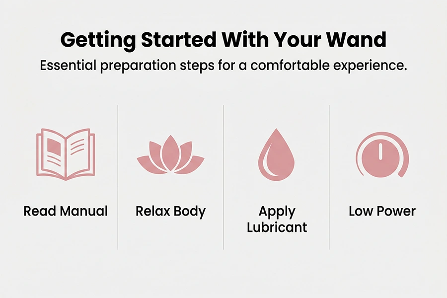 How to Use a Wand Vibrator for Maximum Pleasure (7 Steps) 3 preparation steps for a comfortable steps