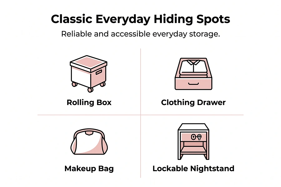 classic everyday hiding spots