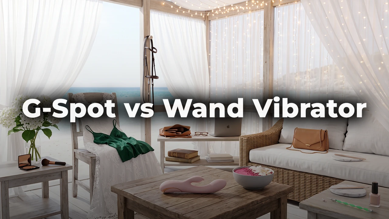 a Mediterranean beach cabana with white sheer curtains, a wicker daybed, and a gentle ocean breeze.