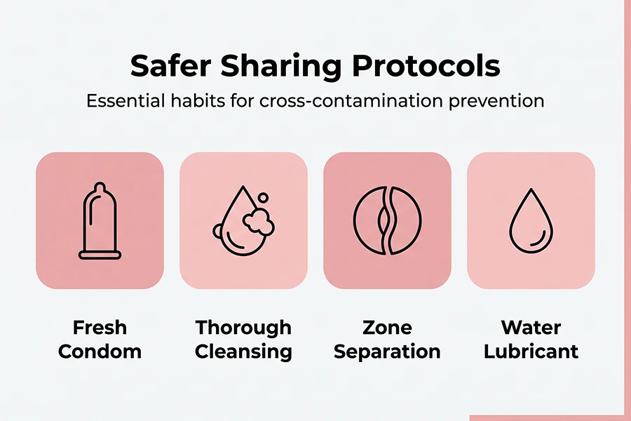 Can You Share a Sex Toy Safely? Hygiene, Materials & STI Risks 5 essential habits for cross-contamination prevention
