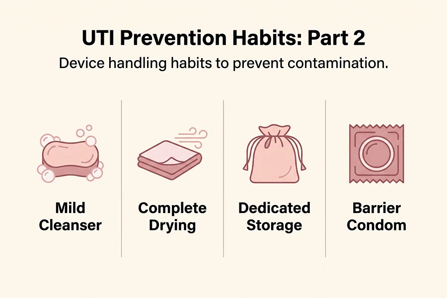 device handling habits to prevent contamination.