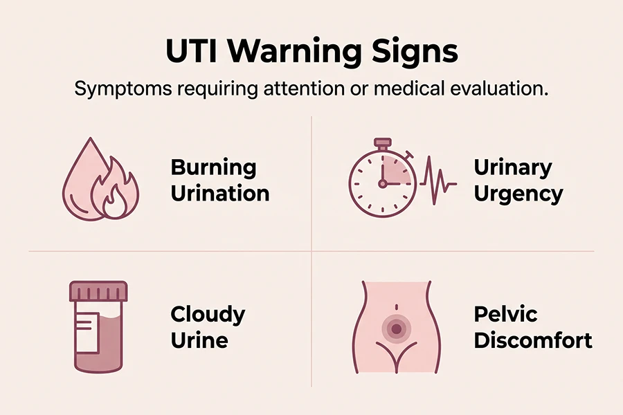symptoms requiring attention or medical evaluation