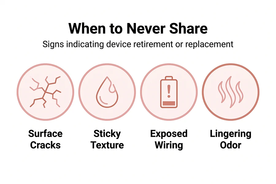 Can You Share a Sex Toy Safely? Hygiene, Materials & STI Risks 6 signs indicating device retirement or replacement