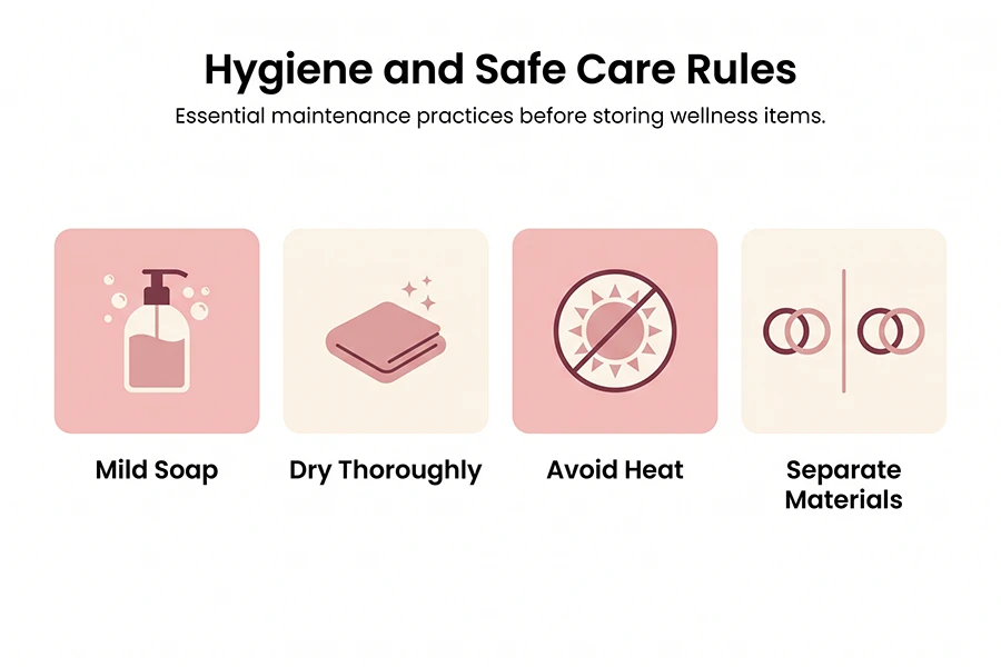 essential maintenance practices before storing wellness items