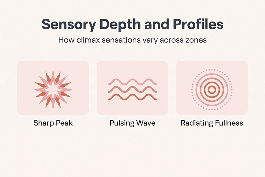 how climax sensations vary across zones
